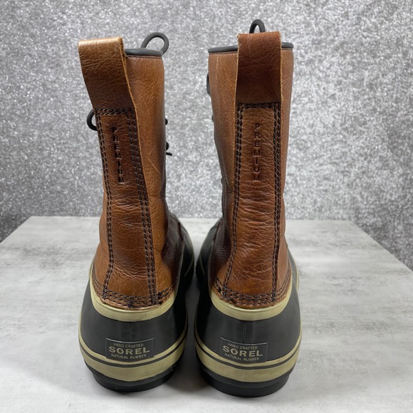 Sorel Boots Mens 13 Caribou Waterproof Snow Leather Lace‎ Up Winter Utility